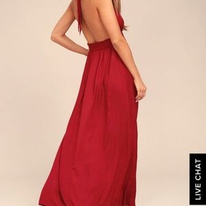 NWT Lulu's UNFORGETTABLE NIGHT Maxi Halter Dress